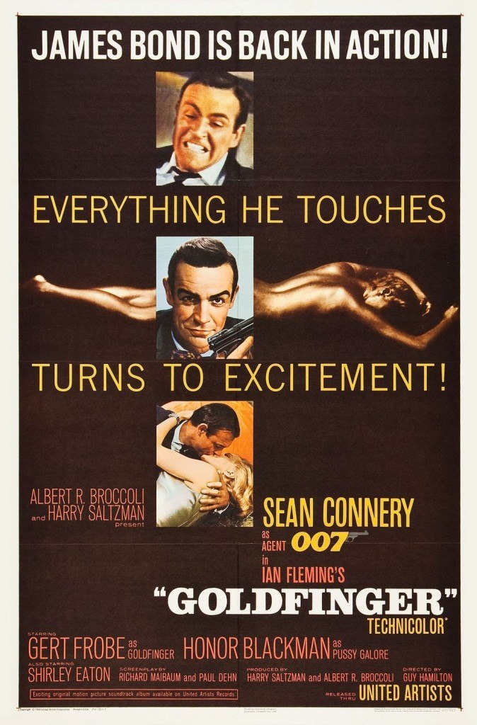 Poster de "Goldfinger" para el mercado norteamericano.